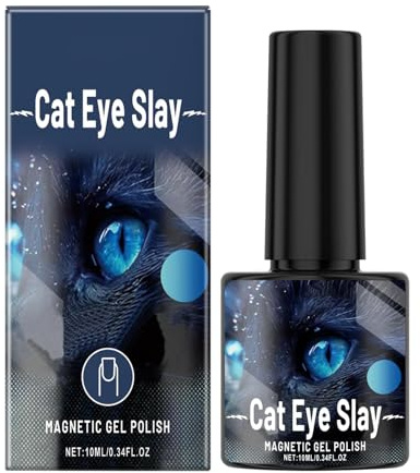 Magnetic Gel Nail Polish, Glitter Jelly Nail Polish, Black Blue Magnetic Nail Polish Gel, 1.26x2.8 Inches Quick Drying Magnetic Nail Polish For Thanksgiving, Christmas, Special Occasions