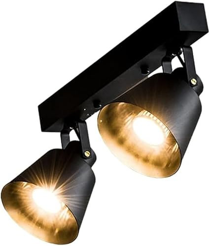 Illuminazione da Incasso a LED, Illuminazione Industriale, lampade da Parete, lampade Decorative da soffitto, faretti retrò, Lampada a Sospensione Creativa, Applique da Parete Nera Opaca (M) (M)