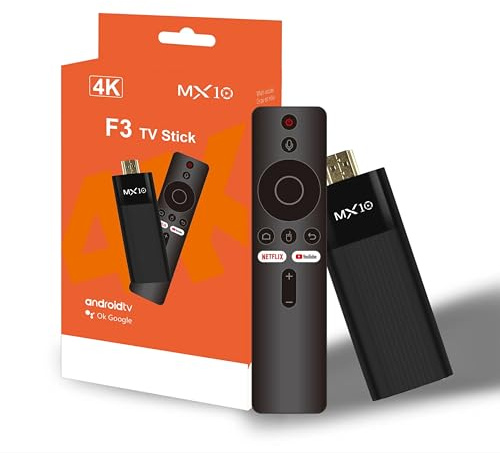MX10-F3 Android 13.0 TV Stick Box - 2 GB RAM 16 GB ROM, WiFi, Bluetooth, Allwinner H313, 1080P/4K, Mini Smart TV Box, HDMI, telecomando