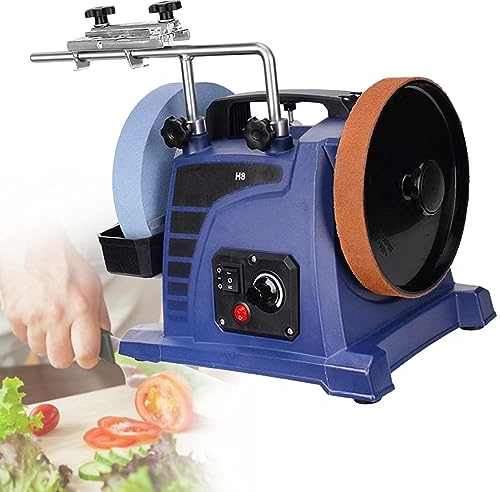 LVSEWOA Affûteuse de Couteaux électrique refroidie à l'eau, Outil de Table, affûteuse multifonctionnelle pour Tous Types de Couteaux