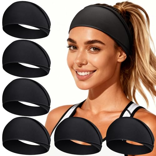 Loiluliy Cinta Pelo Deporte, 6Pcs Boho Diadema Mujer&Hombre Suaves y Antideslizantes Headband Accesorios Pelo para Running,Yoga, Fitness, Tenis, Skincare y Moda Diaria