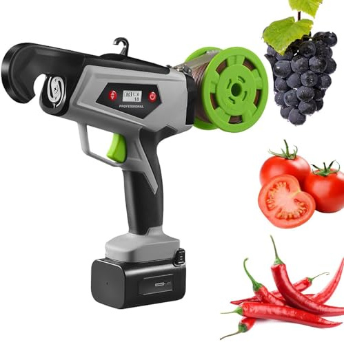 Atadora eléctrica de plantas con ajuste de 6 velocidades para jardineros y agricultores, ideal para uvas y vides