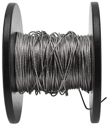 Respicefinem Cavo per recinzione elettronica da 100 m Cavo ad alta tensione in lega di alluminio e magnesio per perimetro sicuro con diametro di 1,8 mm e tasso di allungamento del