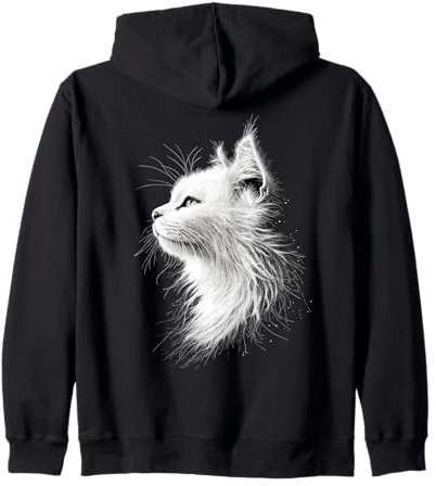 Chat Angora Turc Chat Blanc Angora Cat Doux Angora Sweat à Capuche