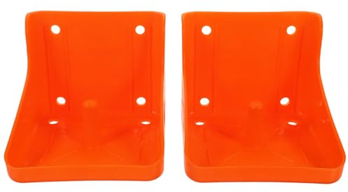 TINEASUR Convenient Salt Block Holders Pp Cylinder Brick Feeder 2pcs Salt Lick Rack Easy to Assemble and Mount Red for Horses and Sheep Livestock for Livestock Farm
