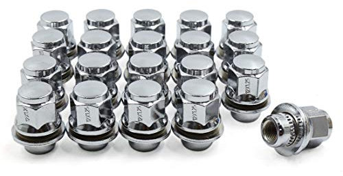 sourcing map 20Pcs M12x1.25 Tornillo de Llanta para El Coche de Carreras Aluminio de Tuercas Antirrobo de Ruedas