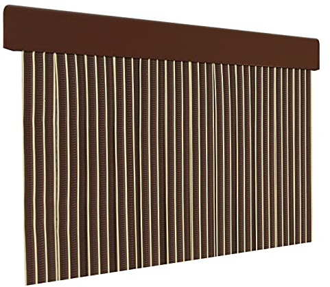 HOME MERCURY – Cortina Plana para Puerta Exterior o Interior, Material PVC – Libre de Insectos (210x120CM, Perfil Marron P18)