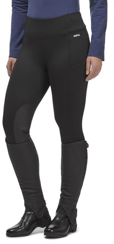 Kerrits Fleece Lite II Knee Patch Tight Black Solid Size: L