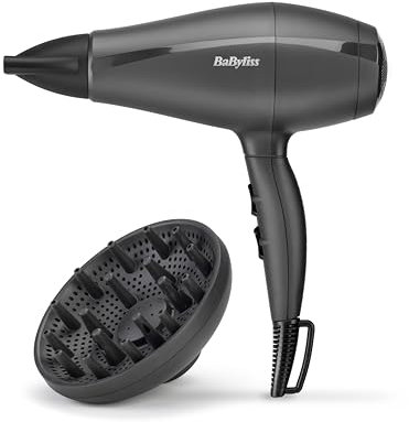 BaByliss Power Light Dry 2000 Hair Dryer, Lightweight Professional Hair Dryer, Made in Italy, Extra-Fast Air Flow