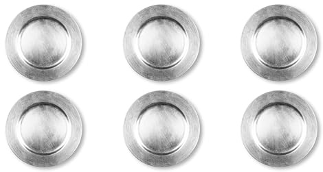 Excelsa Platinum Set 6 Sottopiatti, Plastica PP, Riutilizzabile, Diametro 33 cm.