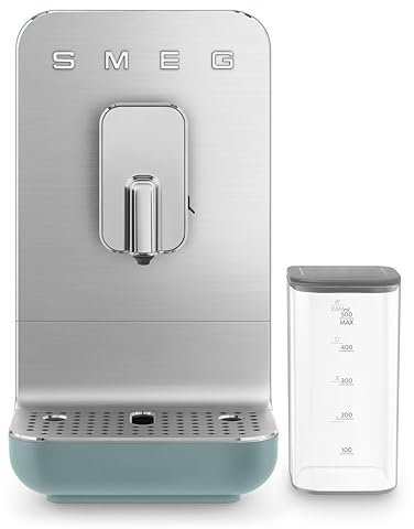 Smeg BCC13EGMUK Bean to Cup Coffee Machine with an Integrated Milk System, 1.4L, 1350W, Matte Emerald Green