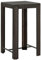 LLEZKBR Bartisch für den Außenbereich, 60,5 x 60,5 x 110,5 cm, Polyrattan, Braun