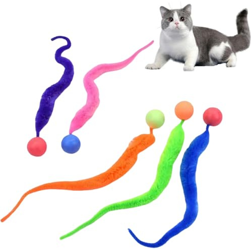 Palle Oscillanti per Gatti, Palla a Coda Lunga e Rimbalzante, Gioielli per Gatti con Code, Perfetti per Tutte le Età