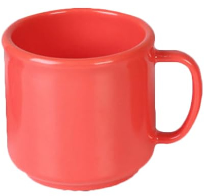 A-to-Z Supply CR9035RD Mug, 10 oz., Break-Resistant, Dishwasher Safe, Melamine, Orange, BPA Free, NSF, Pack of 12