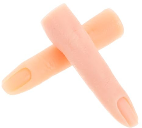 Gatuida 2pièces Main Entraînement Aux Ongles Silicone Faux Doigts Pour Pratique De Manucure Lot De Modèles De Doigts Flexibles