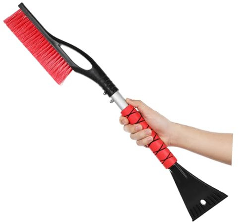 DINHEAROM Raschiaghiaccio per Finestrini Auto Spazzola per Parabrezza Strumento Versatile per Rimuovere Ghiaccio e Neve Costruzione Robusta con Impugnatura Comoda