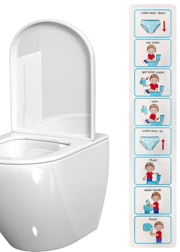 Ayuda visual de capacitación para ir al baño - 4cm enseña a los niños a usar el baño - Recursos de aprendizaje de autismo - Horario visual para niños autistas, aula de educación especial