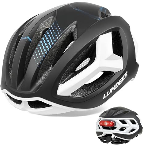 LUMDEER Adult Road Bike Helmet Men & Women | Detachable Magnetic Rear Light