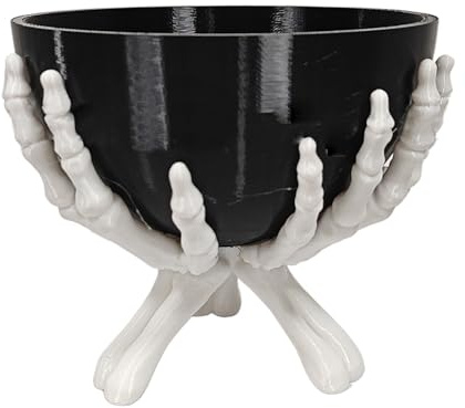 Générique Bol De Bonbons Halloween – ABS 13x13x10cm | Mains De Squelette Effrayantes Bol À Snacks | Décorations Halloween | Porte-Bonbons Trick Ou Treat Pour Fête, Maison Et Présentation Festive
