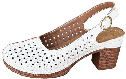 Generiska sandaler damer sommar med klack, sandaler och tofflor för strand fotbågstöd fritidsskor med blockklack halkfria utomhussandaler andas fritidssandaler bekväma slip-skor