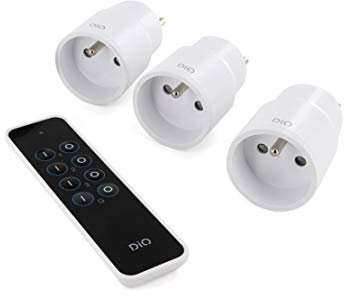 Set de 3 prises nano On/Off et télécommande 3 canaux - DiO 1.0