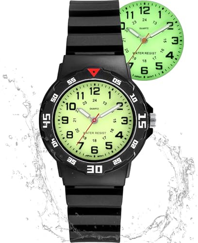 CKV Kids Analog Watches for Girls Boys Children Watches with Luminous Easy to Read Learning Time, Soft Band, 30M Waterproof Child Watch, Great Birthday Gifts for Ages 3-12 Kids