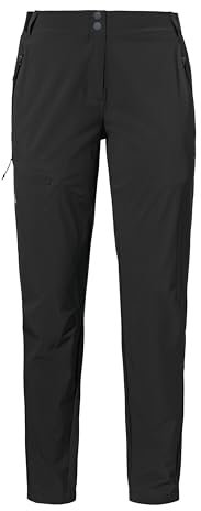 Schöffel Damen Pants Style Blaustein WMS, robuste und leichte Wanderhose aus recyceltem Material, leichte Hose mit 4-Wege-Stretch für maximale Bewegungsfreiheit, schnell trocknend, black, 46