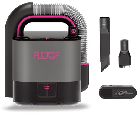FLOOF Hand Vacuum Cordless Retractable, 17000 Pa Pet Hair Vacuum with 2-Speed, Compact and Portable Vacuum for Car, Cube Vac, 20V Powershare Freedom (Battery and Charger Included)