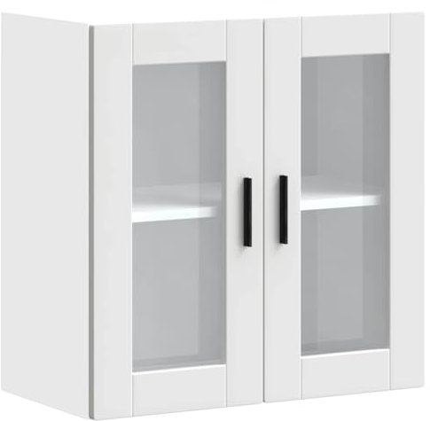 vidaXL Armario de Pared para Cocina con Puerta de Cristal Porto Blanco