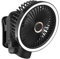 WAVV Multifunktional Tischventilator Leise mit Nachtlicht | Clip Ventilator Oszillierend 180° | Klein Handventilator USB | Wandventilator für Heim Büro Schlafzimmer | 3+1 Geschwindigkeiten | Schwarz