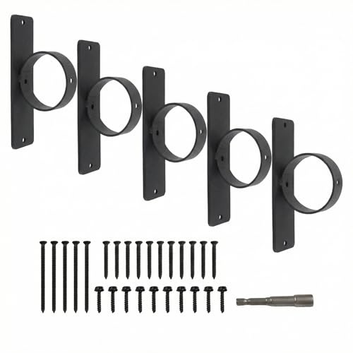 Lot de 5 supports de corde décoratifs en acier inoxydable pour clôture, escalier, terrasse, balustrade