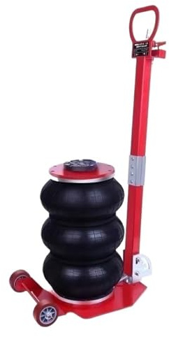 DUOCAI Cric Pneumatico Cric Pneumatico da 3 tonnellate/6600 libbre, cric con airbag a Triplo Sacco, cric Pneumatico con Sei Tubi in Acciaio a Sollevamento rapido(3T Straight Shank)