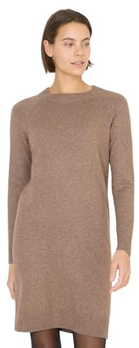 CECIL mjuk stickad klänning urban taupe melange S