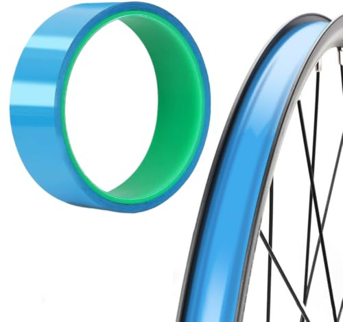 Gyiocill Tubeless fälgband, cykelfälgskyddsremsor, slanglöst cykelfälgband, punkteringsskyddsband för cykelskydd, lämplig för slanglösa mountainbikes och racercyklar, 21 mm x 10 m, blå