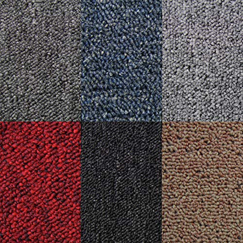 Teppichfliesen Bodenfliesen Teppich 50 x 50 cm Gesamtfläche 5 m² (Sandfarbend) 20 Stück