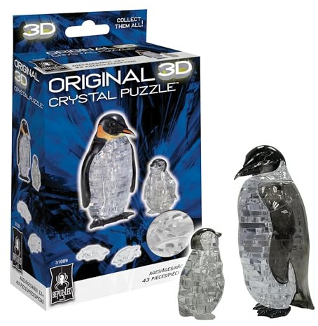 BePuzzled | Penguin and Baby Original 3D Crystal Puzzle, Ages 12 and Up