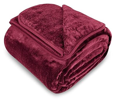 Gräfenstayn® Kuscheldecke Cashmere-Feeling - super weich & flauschig - Dicke & warme Fleecedecke - kuschelige Sofadecke, Wohndecke, Tagesdecke - Überwurf Decke Sofa Couch (Bordeaux XXL 220x240 cm)