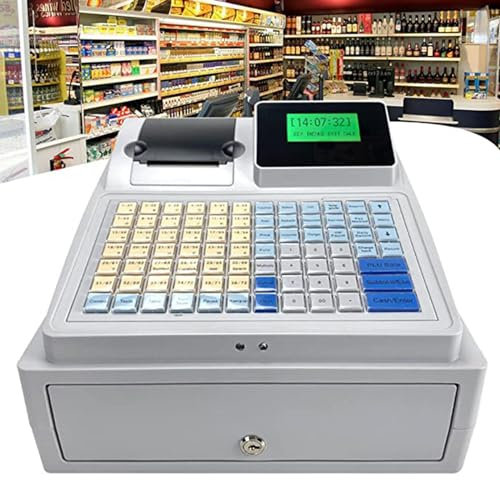 Registrierkasse mit 81 Tasten Elektronische Registrierkasse Gastronomie Einzelhandel Kassensystem Registrierkasse für Einzelhandel Gastronomie 8 Digital LED Display