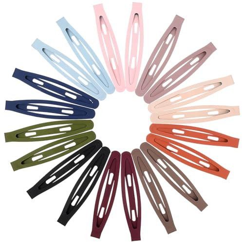 Sibba 20 Stück Snap Haarspangen Mädchen Damen 6,2 cm Metall Haarclips Bunte Haarklammern Gebrochenes Haar Anordnen Haarstyling Zubehör für Kleinkinder Geschenk Haarherstellung Salonbedarf 10 Farben