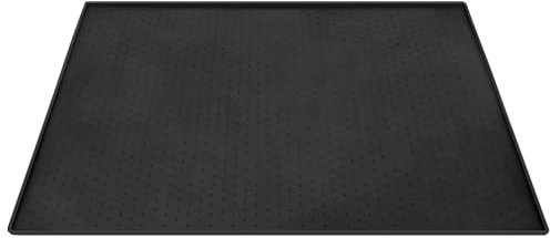 Alfombrilla para Cafetera, 48x30cm Alfombrilla de Silicona para Cafetera, Alfombrilla de Silicona para Cafetera, para Cafeteras Bar Cocina, Negro
