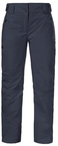 Schöffel Damen Pants Style Pine WMS, wasserdichte Skihose mit abnehmbaren Hosenträgern, Thermohose mit 2-Wege-Stretch und verstärktem Bein, Navy Blazer, 40