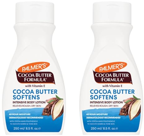 Palmer's Cocoa Butter Formula Body Lotion 250ml – Pack of 2. Deep Hydration with Vitamin E for Dry Skin. Smoothes, Tones & Softens. Dermatologist Recommended