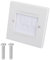 Trunking Brush Socket Single Gang White Cable Brush Wall Plate Faceplate for Wall-Mounted Face Plate Cable Pass Through Insert Wires Cables Entry Hole Cover Wall Mount Panel