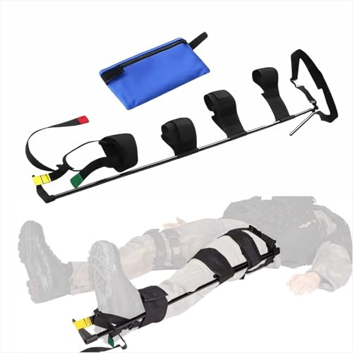 MENURSY Emergency Leg Traction Splint - Fracture Immobilizer for Calf and Thigh, Adjustable First Aid & Rescue Device with Padded Straps for EMS, Ambulance, Outdoor Trauma Care(Adult-1)