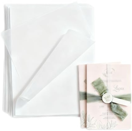 150-Pack Vellum Paper, A4 Tracing Paper Translucent Vellum for Architectural Drafting Supplies and Wedding Invitations, Laser Printer Compatible High Transparency Sketching Paper
