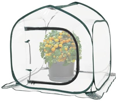Mini invernadero para plantas, plegable, transparente, para clima frío, mini invernadero instantáneo, para parches de fresas, patio, huertos, jardín, arbustos, verduras, flores