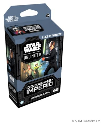 Asmodee FFG Star Wars Unlimited Juego De Cartas Coleccionables Cenizas del Imperio, Mazo de Muestra Luke Skywalker, Cartas exclusivas, A Partir de 12 años, 2+ Jugadores, Español