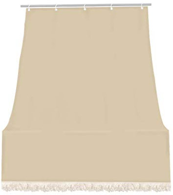 IlGruppone Tenda da sole tessuto resistente per balcone con anelli lavabile a caduta - Beige - 140x250 cm