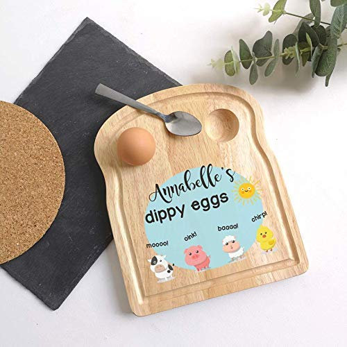 Personalised Breakfast Egg Board - Farm Animals Design