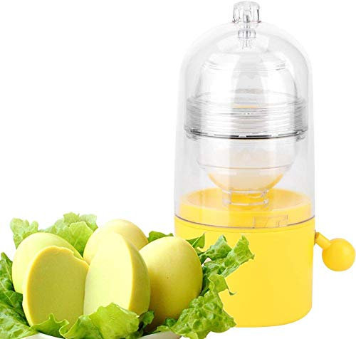 Hand Pull Type Golden Egg Maker, Kitchen Hand Operated Egg Scrambler Shaker Egg Mixer with Pulling Rope for White Yolk Egg Scrambler Silicone Shaker Whisk Cooking Tool